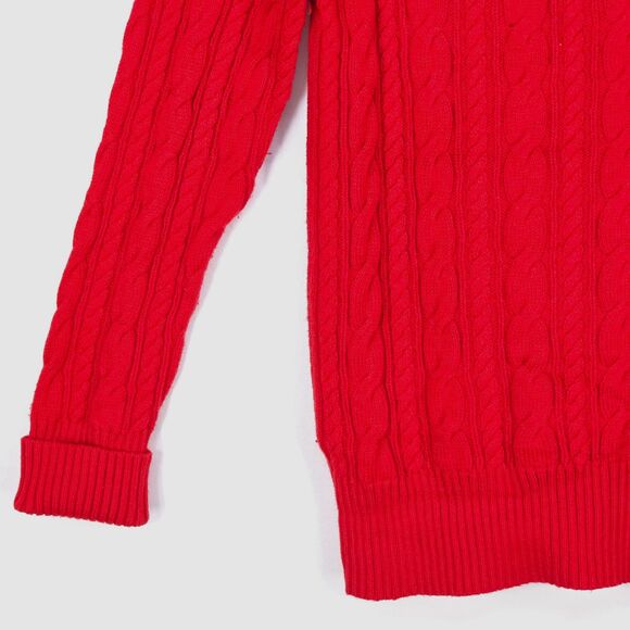 Chunky Cable Knit Sweater Women Petite Large VNeck Cozy Pullover Casual JCPenney - Picture 15 of 16